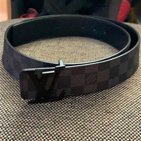 lv belt all black|louis vuitton black checkered belt.